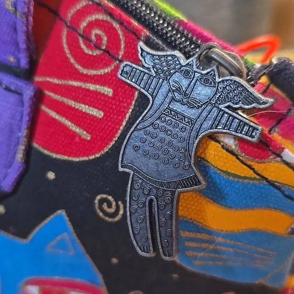 Laurel Burch Multicolor Cat Design Bag - Picture 6 of 7